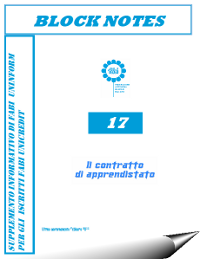 Block Notes n° 17 – Il Contratto di Apprendistato