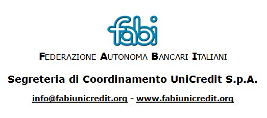 Comunicato Fabi UniCredit S.p.A. in merito alla situazione straordinaria dovuta al maltempo